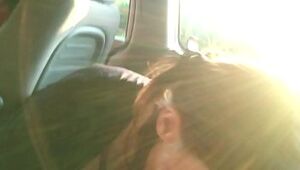 Maddie providing me head in car